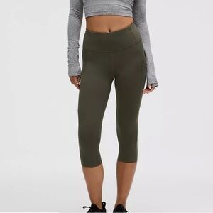 lululemon Fast & Free cropped Olive Leggings 6